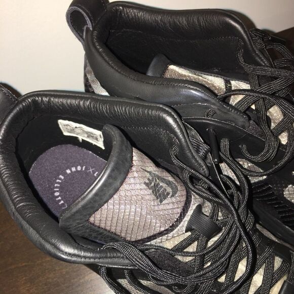 NIKE LEBRON X JE ICON QS JOHN ELLIOTT SUMMIT Black SAIL SZ 11.5 AQ0114-001) - Picture 2 of 9